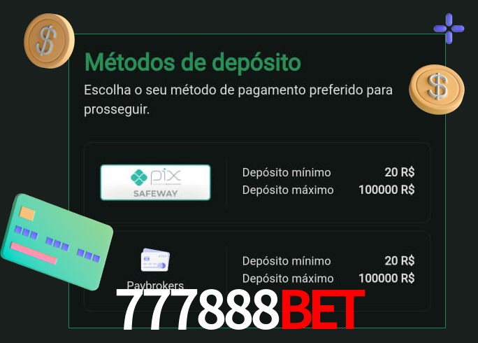 O cassino 777888bet oferece uma grande variedade de métodos de pagamento