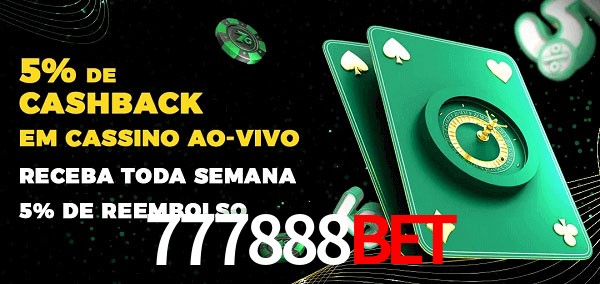 Promoções do cassino ao Vivo 777888bet